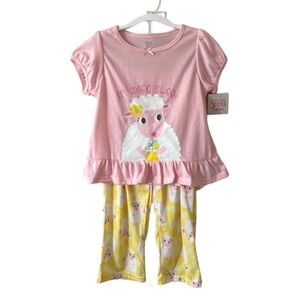 (NWT) Carter's Toddler Girl’s 3PC Sleepwear Set, 4T